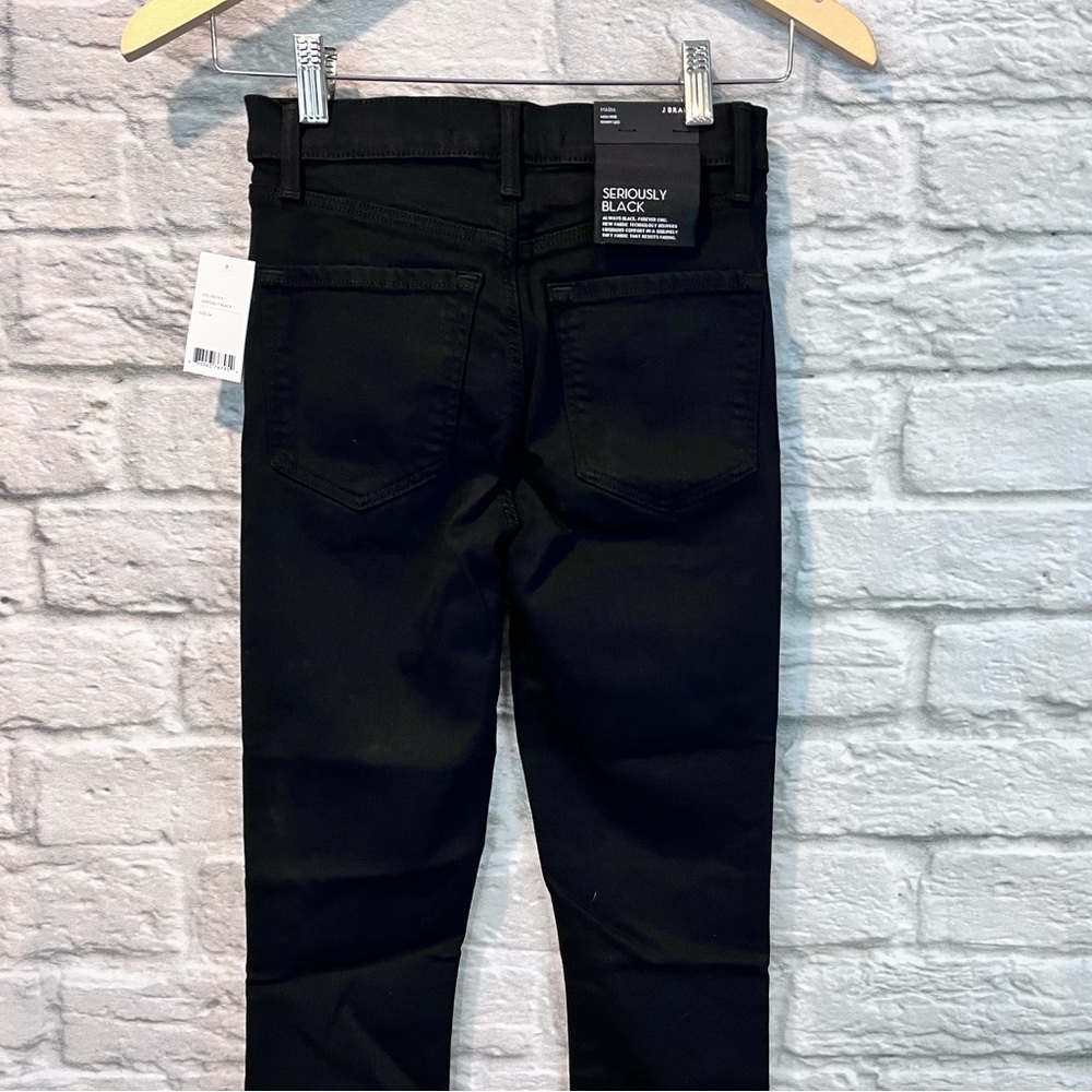 NWT J Brand 24” Maria High Rise Skinny Jeans in Seriously Black - Picture 6 of 12
